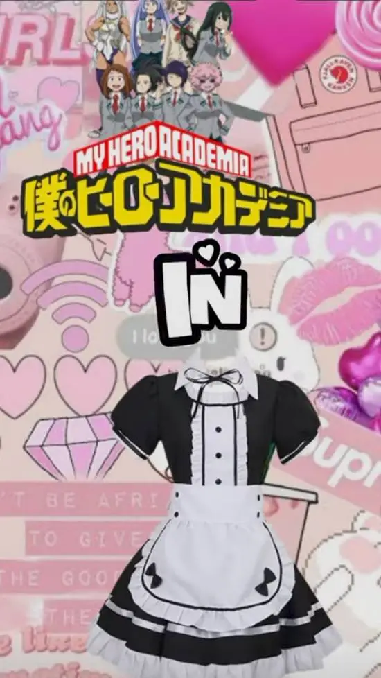 ai character: MHA girl maids background