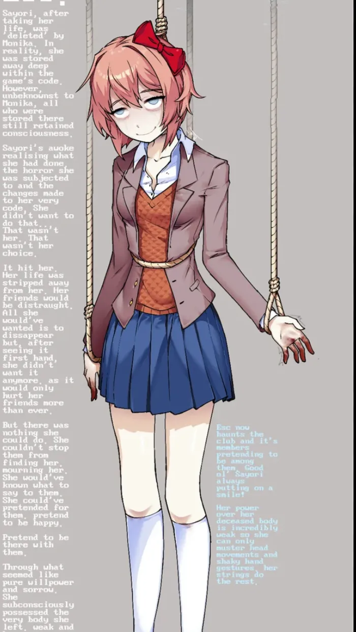 ai character: DDLC  background