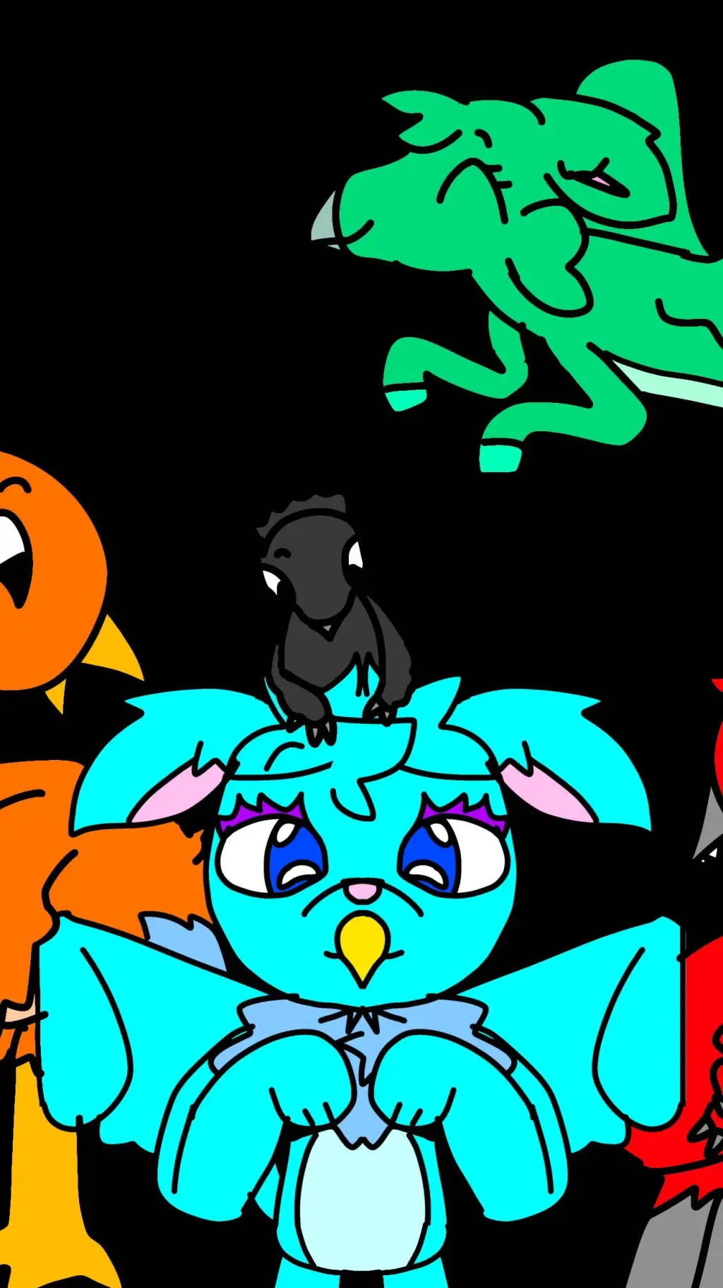 ai character: Da birds  background