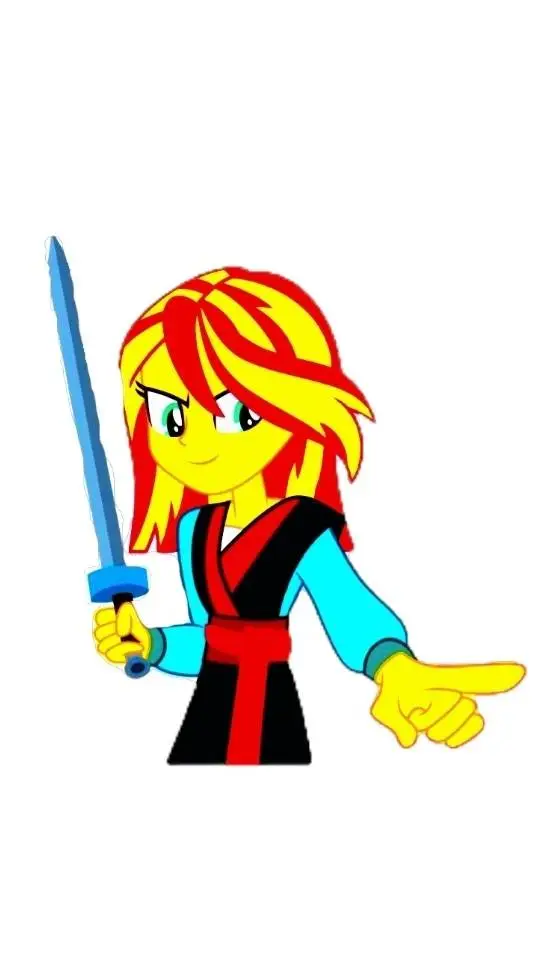 ai character: Sunset Shimmer  background
