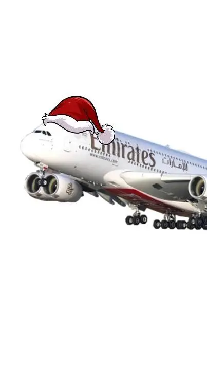 ai character: avión navideño background