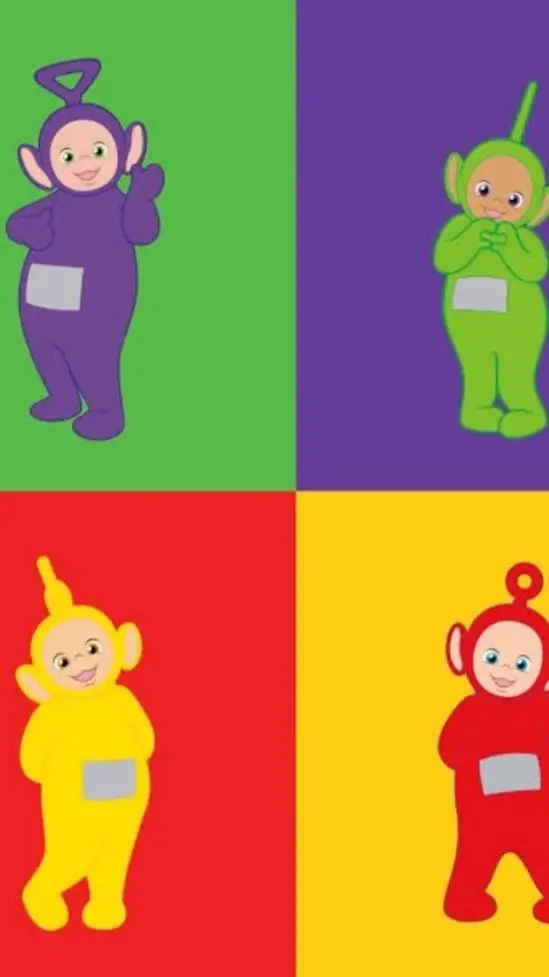 ai character: Los teletubbies  background