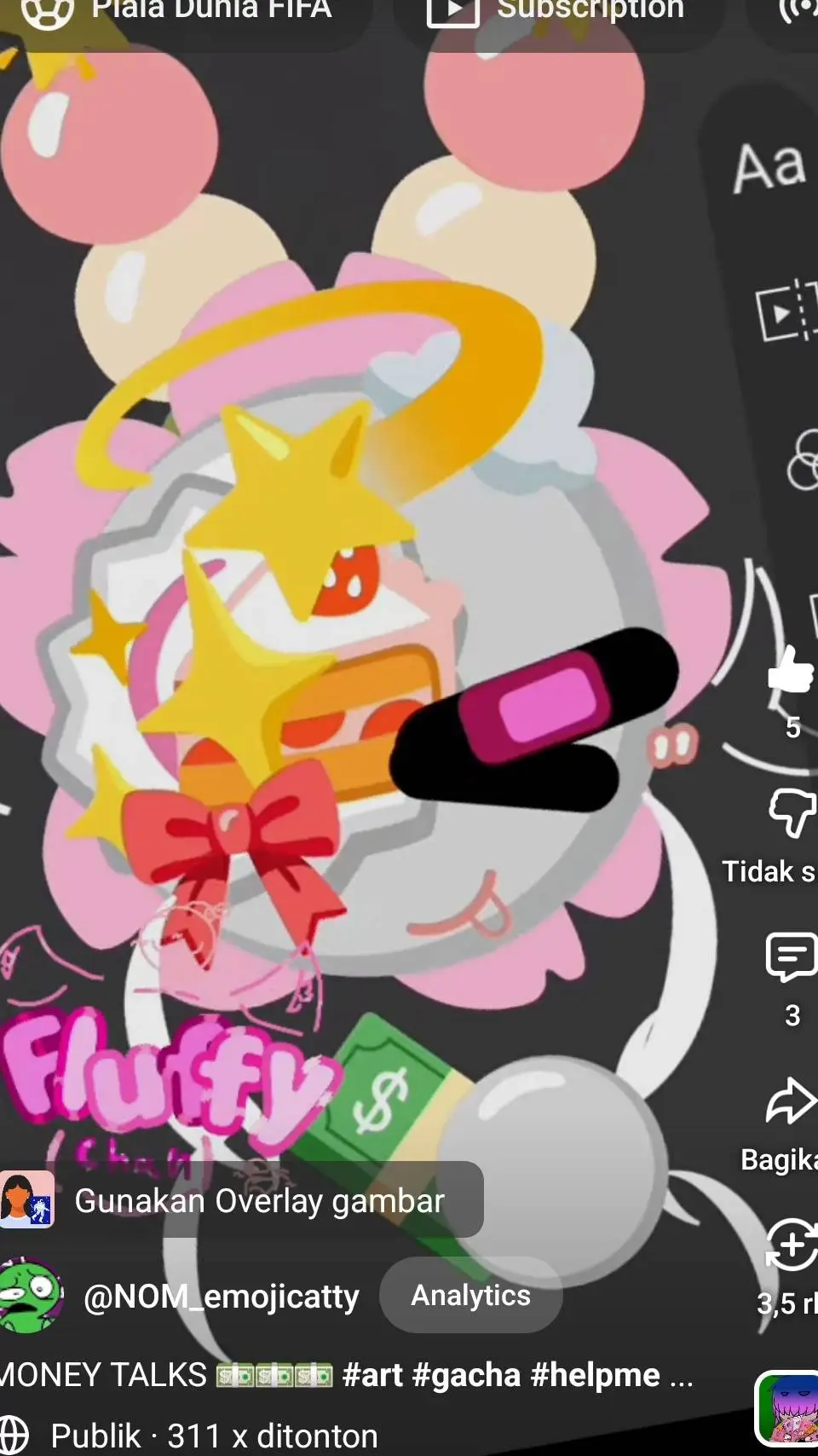 ai character: Fluffy world (4) background