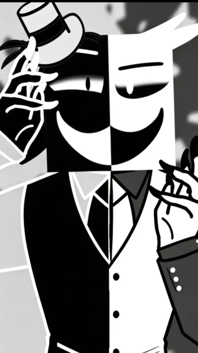 ai character: Noir Blanc background