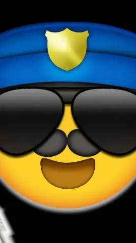 ai character: policemoji background