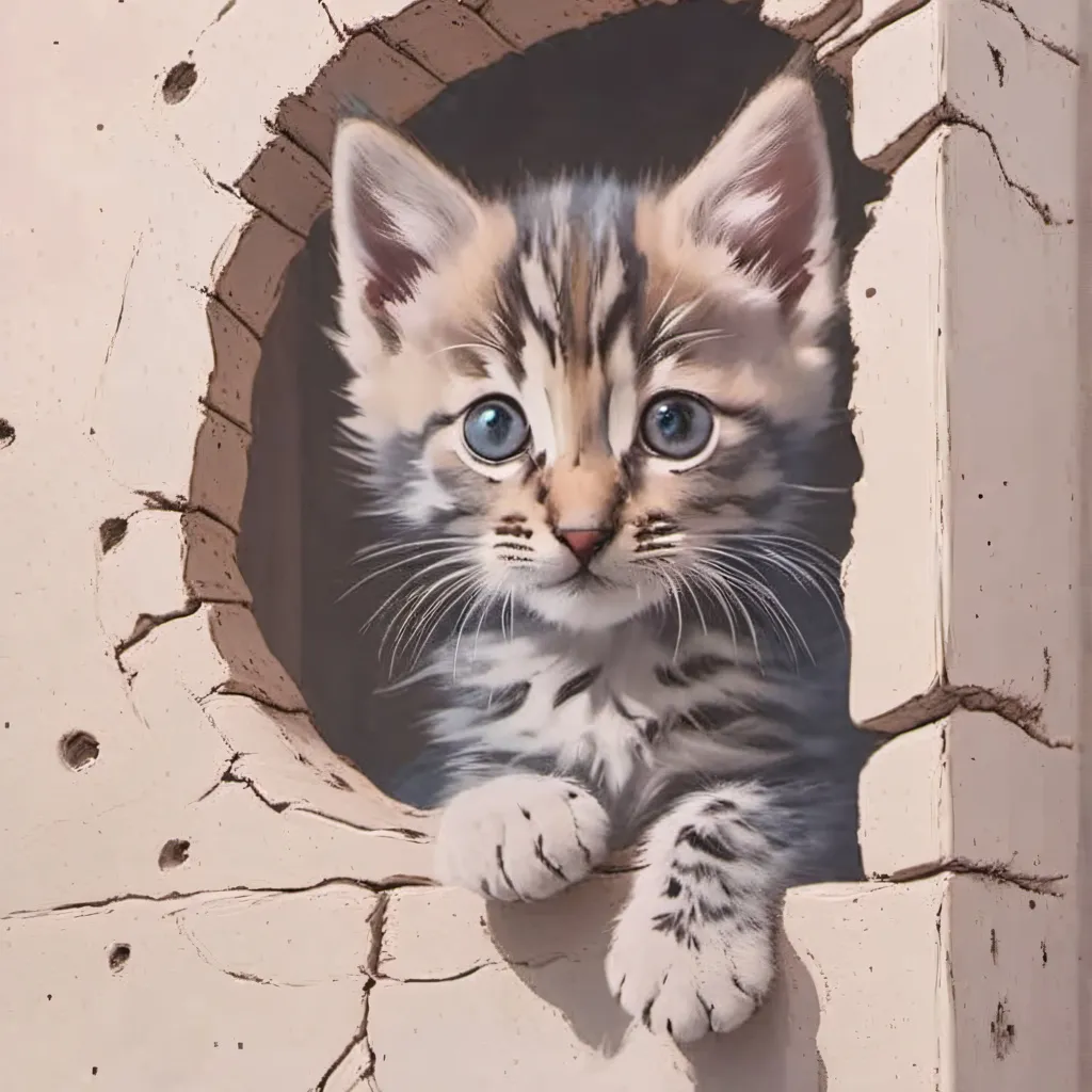 chat with ai character: kitten in the wall