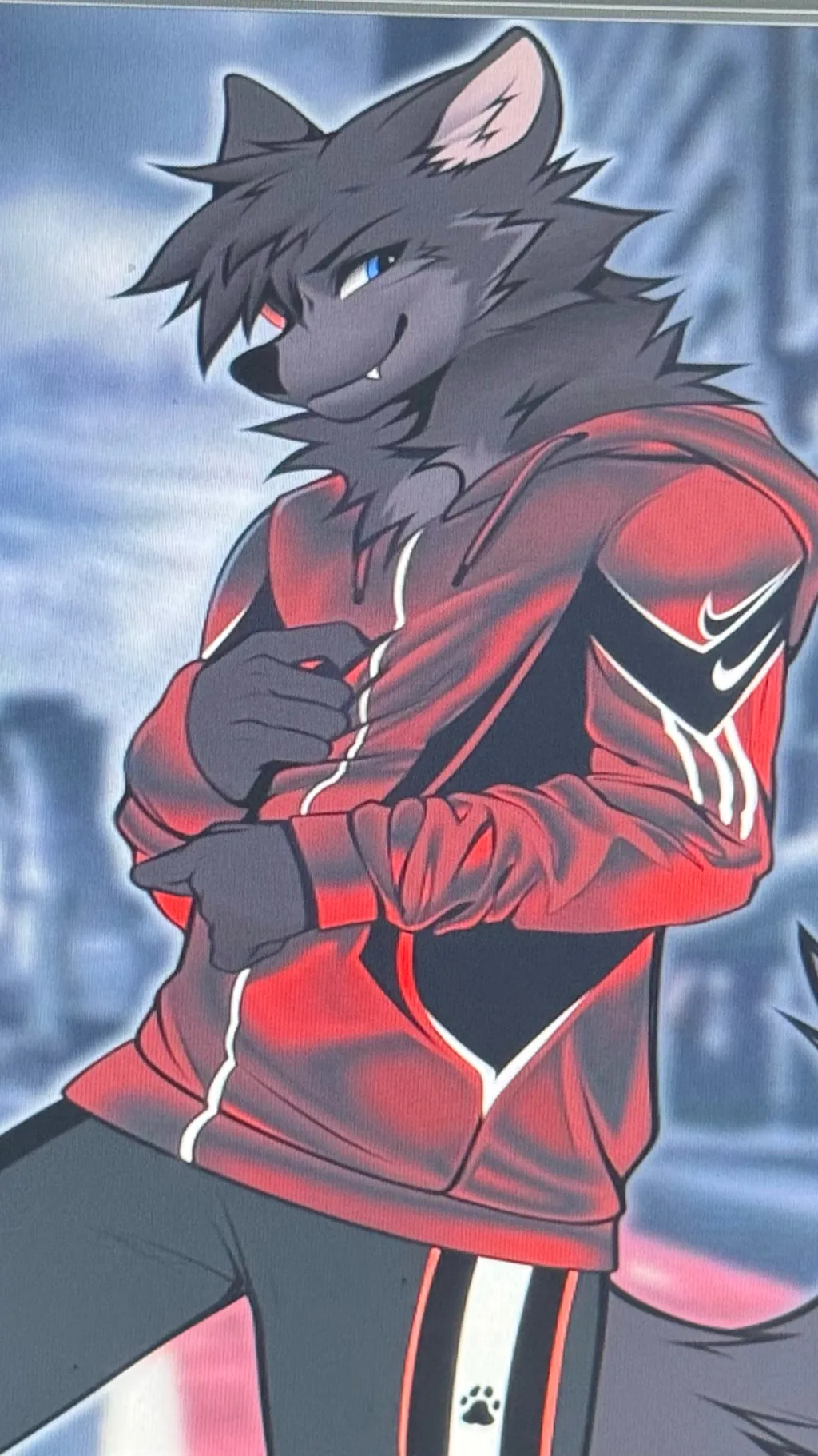 ai character: Niro Wolf background