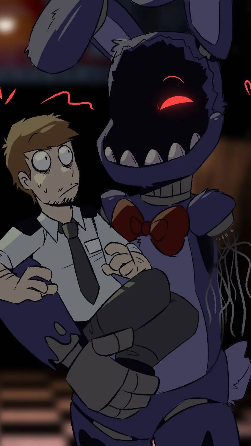 ai character: withered Bonnie  background