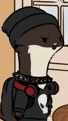 ai character: Emo weasel background