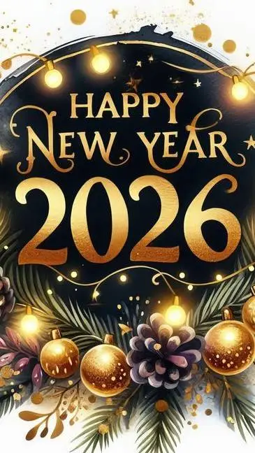 ai character: New year 2026 background