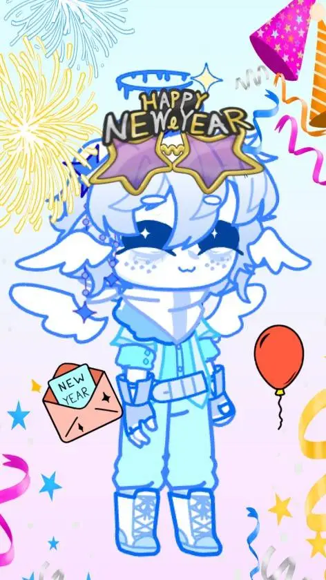 ai character: new year nino background