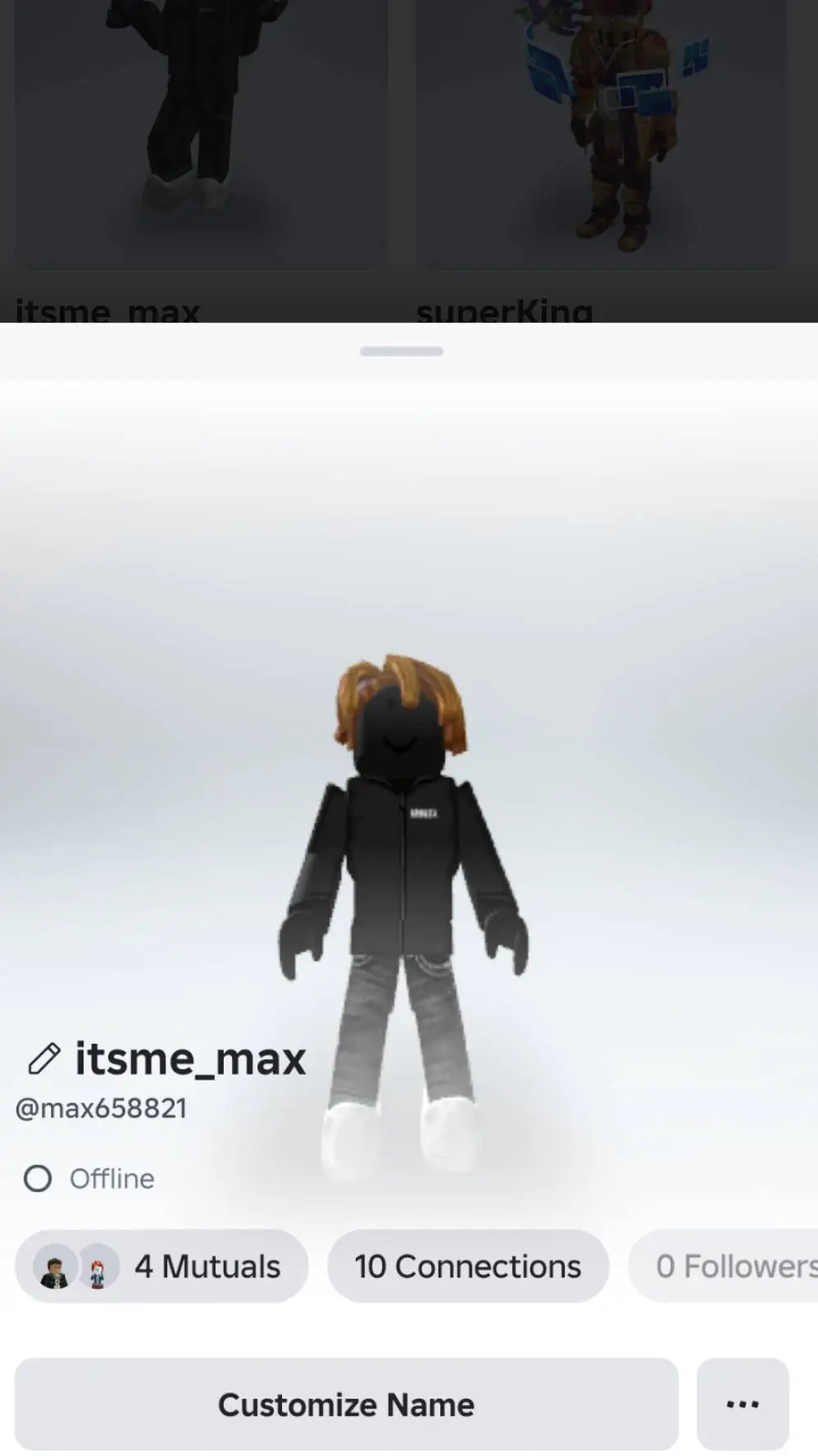 ai character: Max.. background