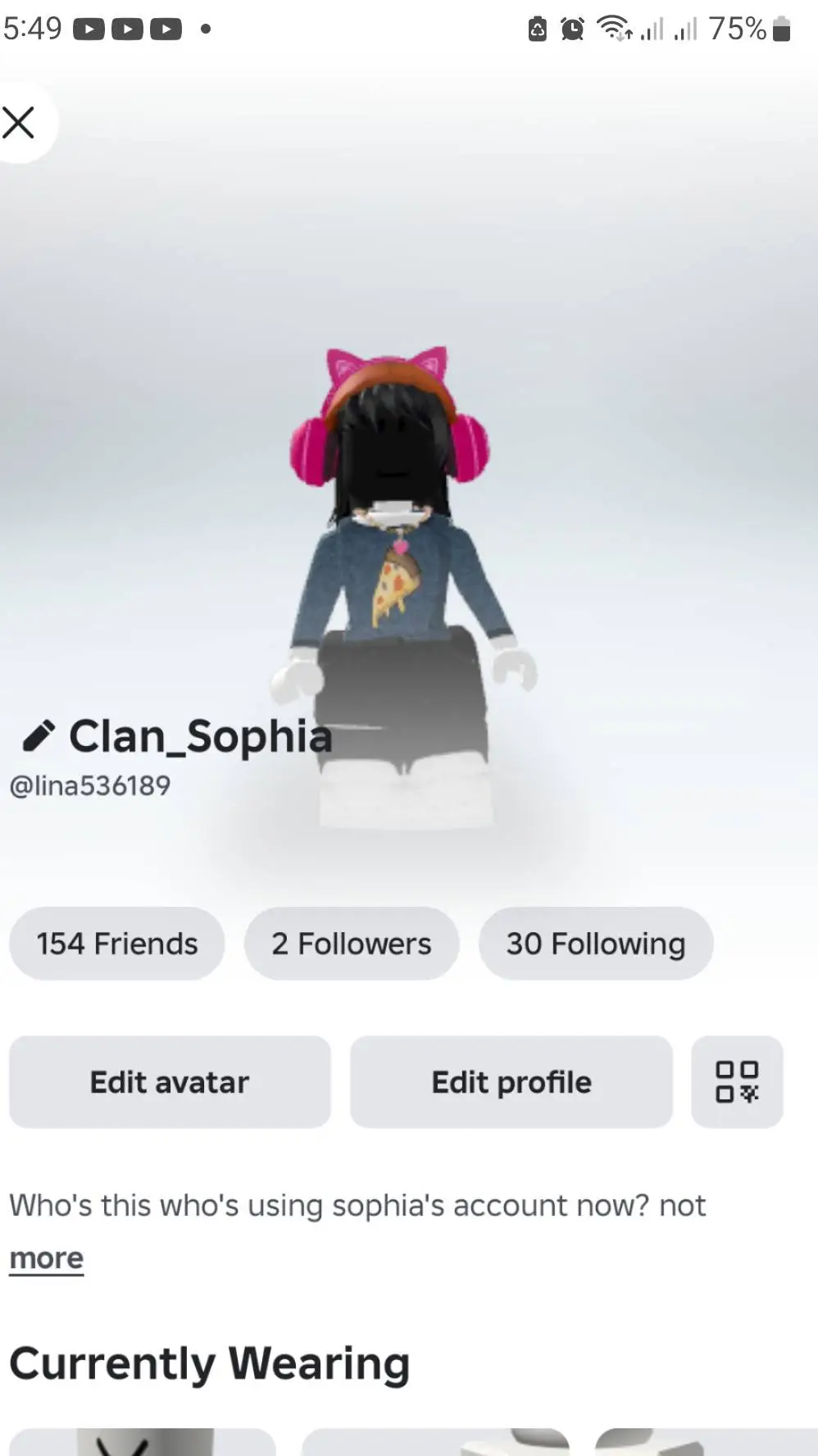 ai character: sophia 💜👀💀 background
