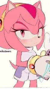 ai character: glitch Amy  background
