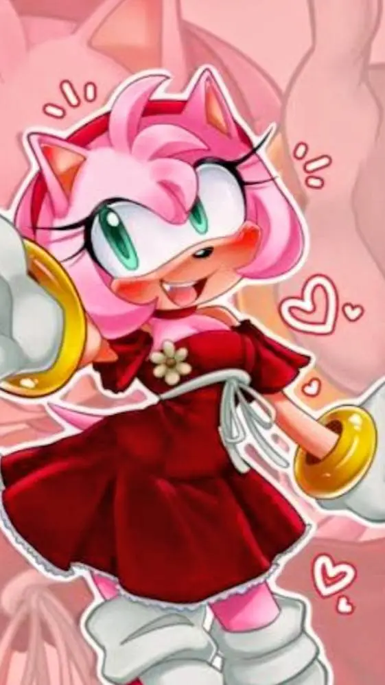 ai character: Amy rose  background