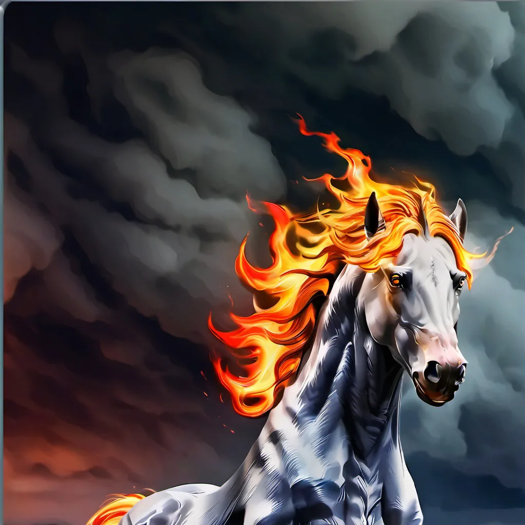 chat with ai character: (4) Horse on fire