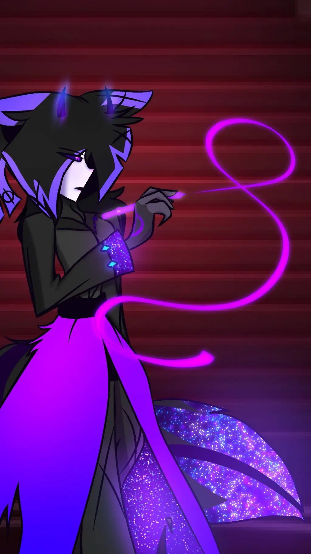 ai character: Zero BlackLight background