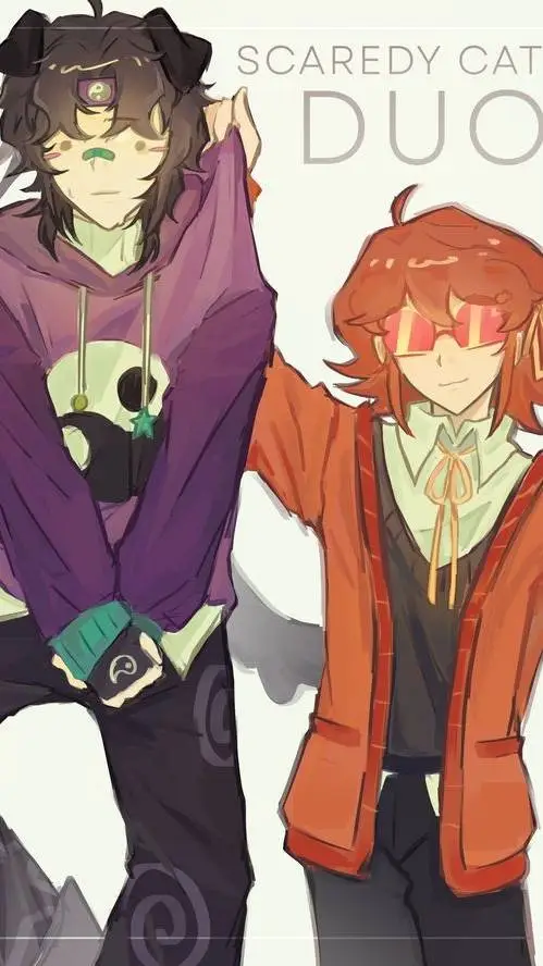 ai character: Scaredy Cat Duo background