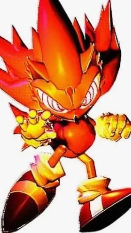 ai character: fleetway sonic  background