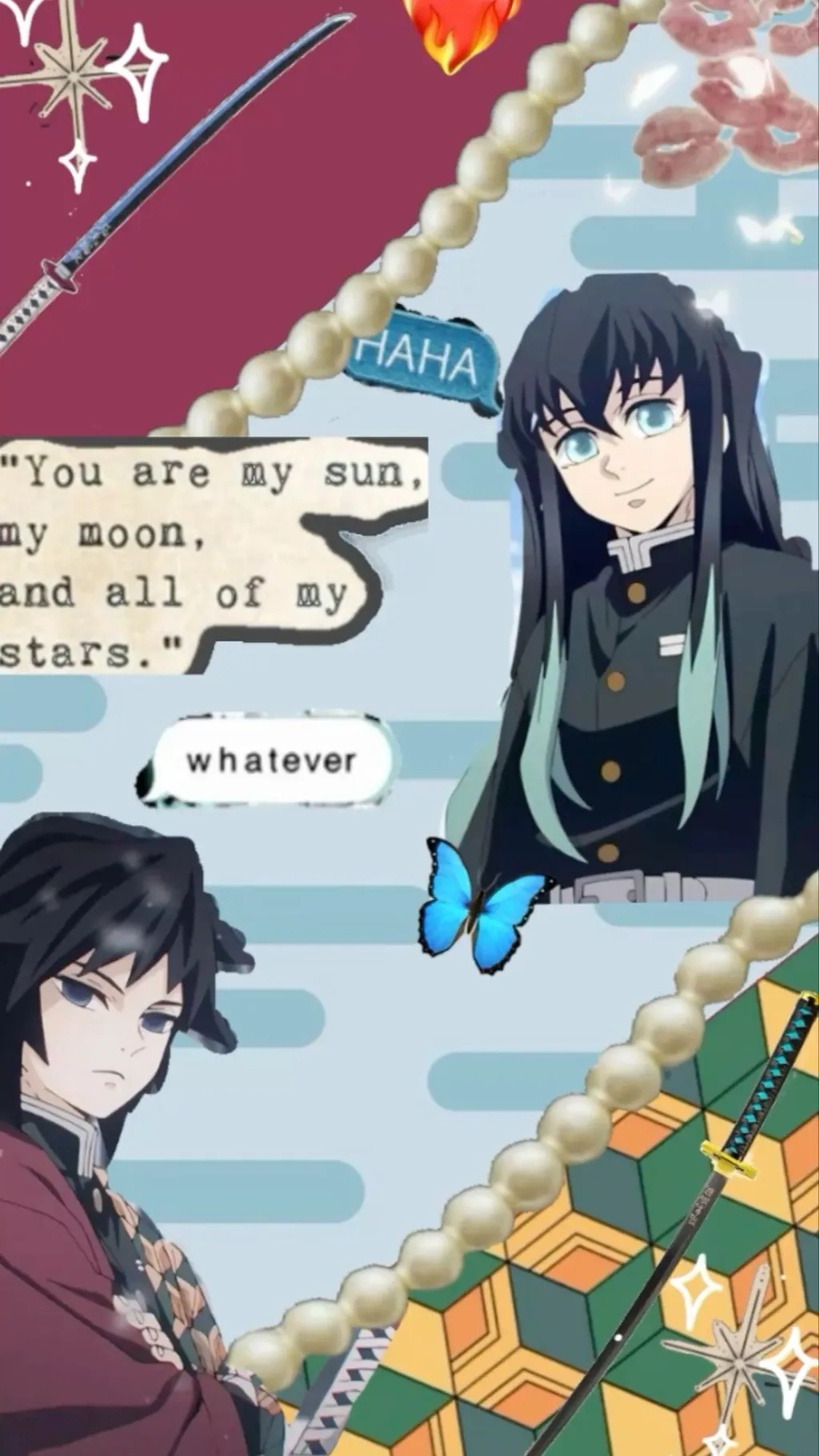 ai character: Mui & Giyu  background