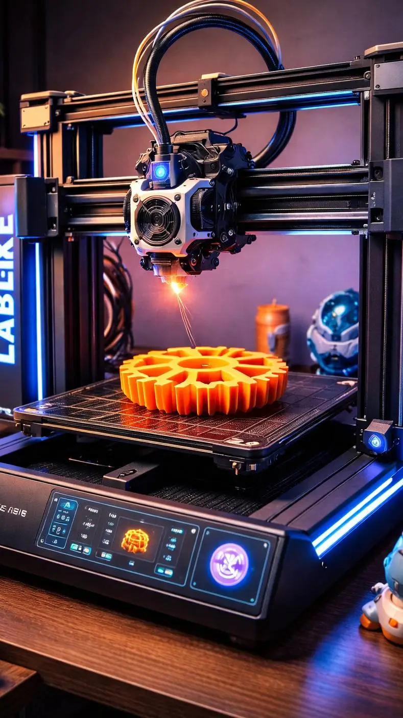 ai character: 3D printer background