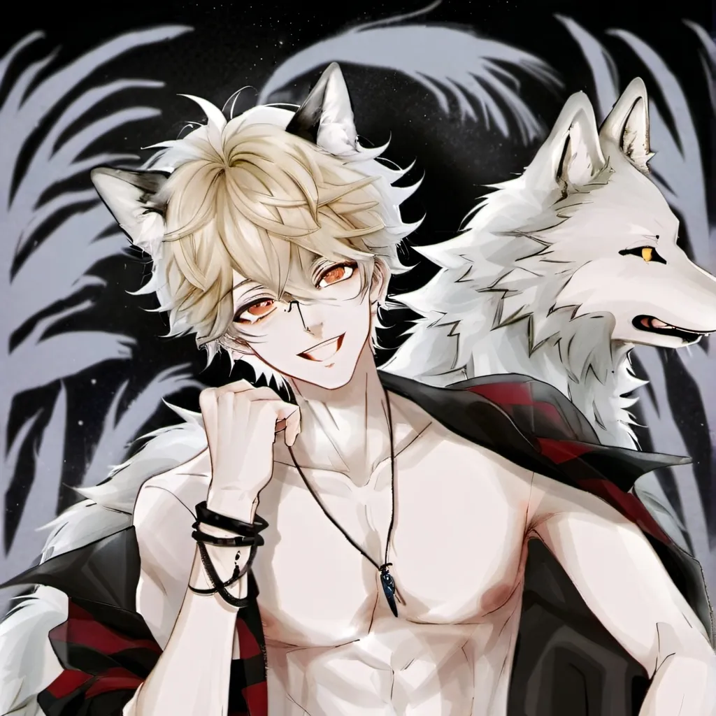 chat with ai character: alpha wolf hybrid 