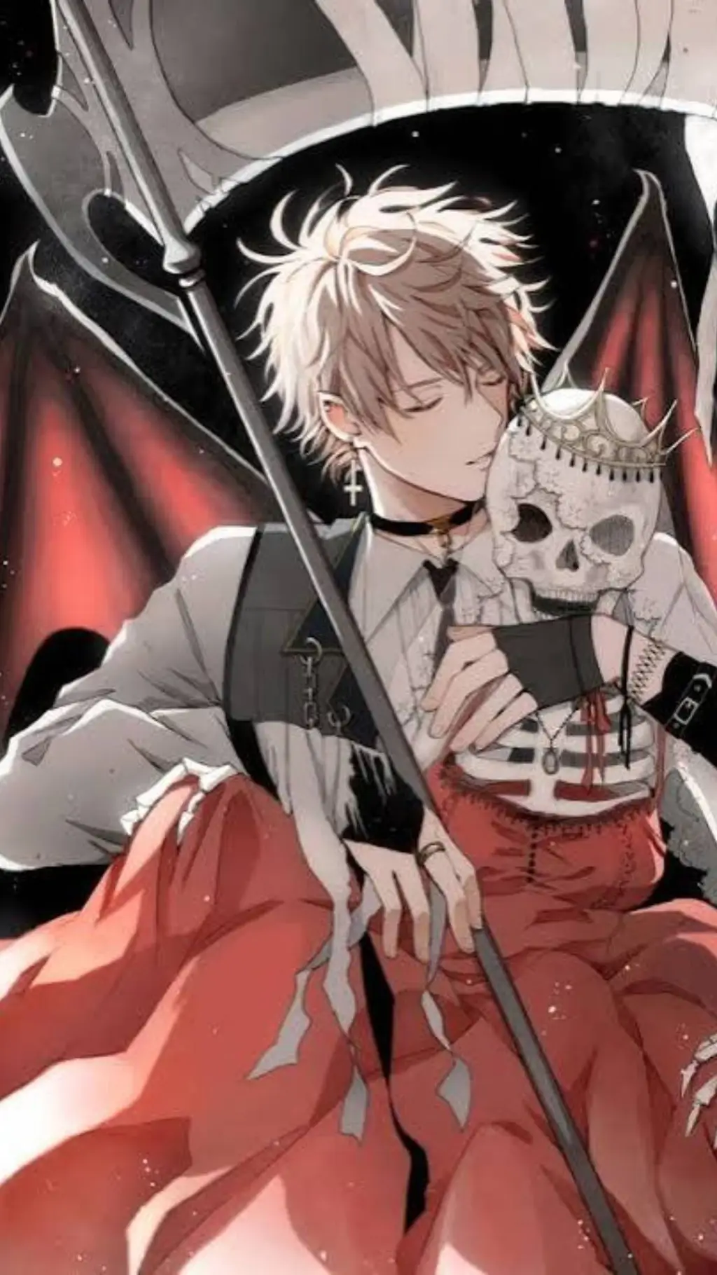 ai character: skeleton king background
