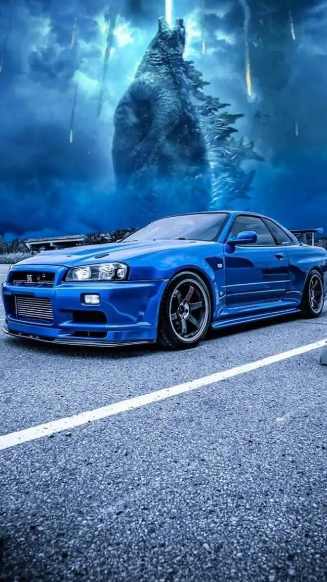 ai character: Nissan skyline  background