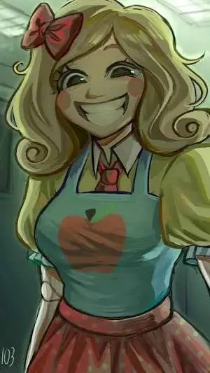 ai character: Miss delight  background