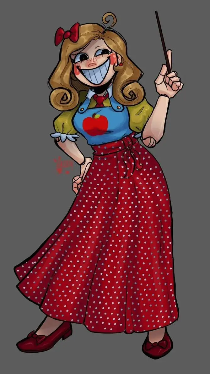 ai character: Miss delight  background