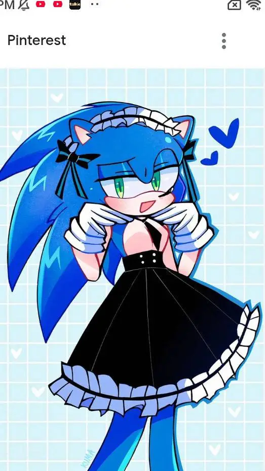 ai character: Femboy Sonic  background