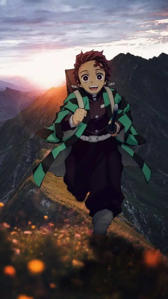 ai character: 🌊🔥Tanjiro Kamado🔥🌊 background