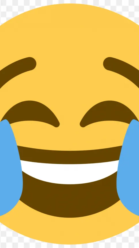 ai character: laughing emoji  background