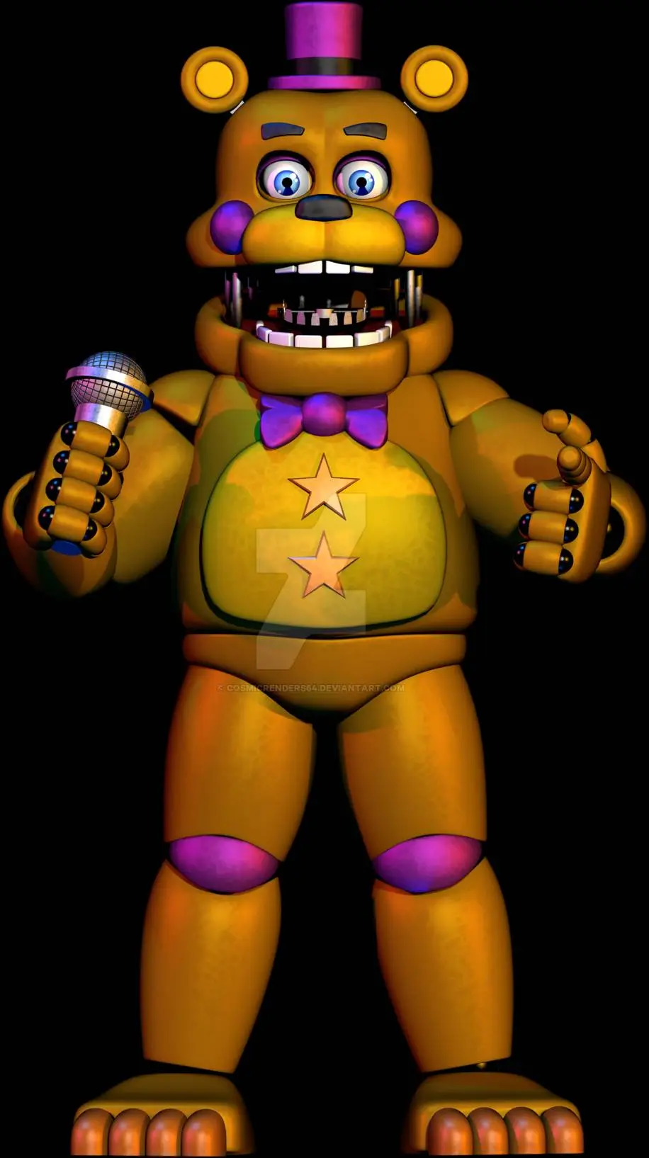 ai character: Rockstar fredbear  background