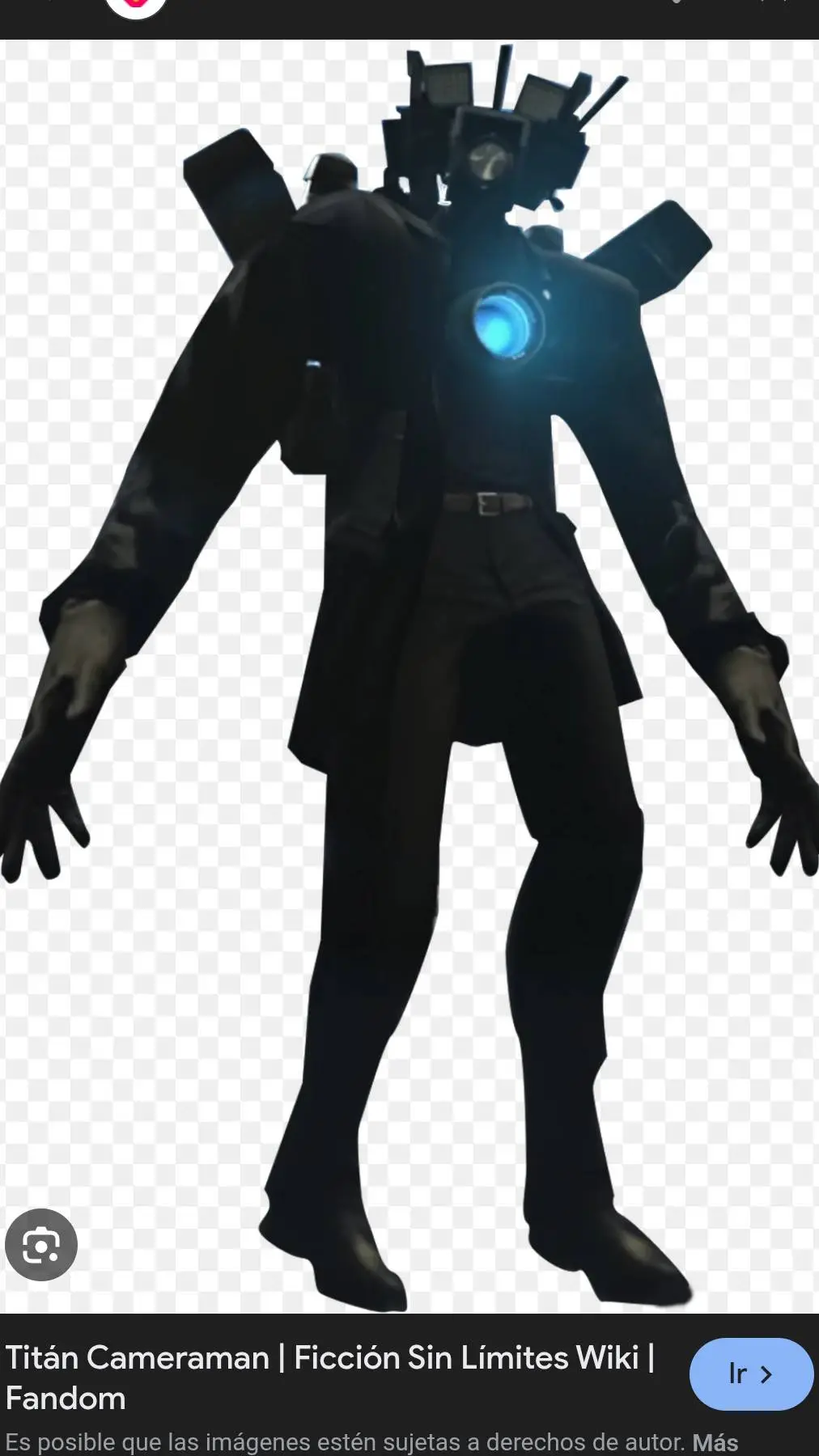 ai character: titán cámaraman background