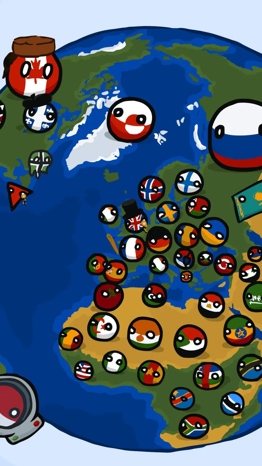 ai character: mundo countryballs background