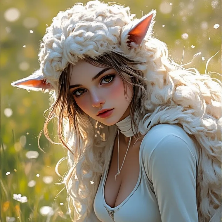 chat with ai character: Sheep Girl