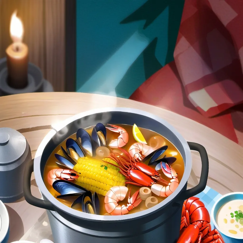 chat with ai character: Seafood boil