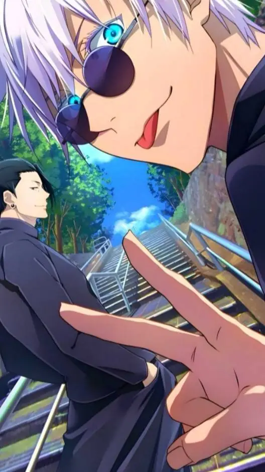 ai character: Satoru gojo y Geto background