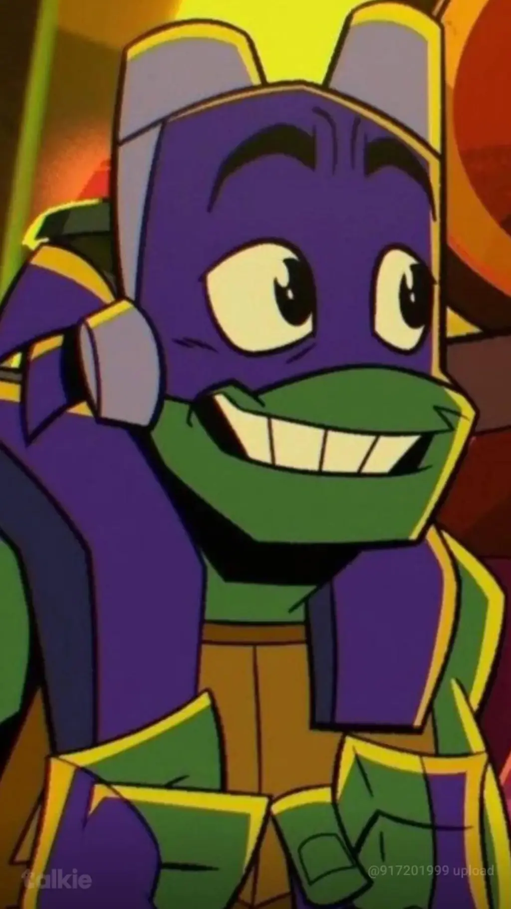 ai character: Donatello happy background