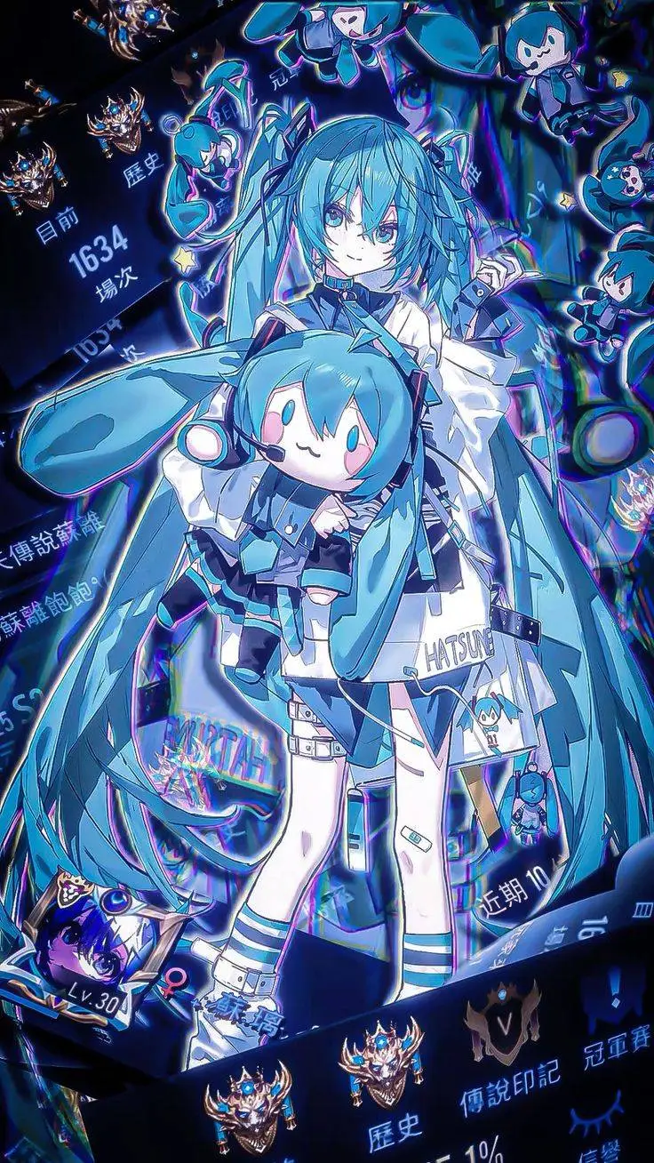 ai character: {~Hastune Miku~) background