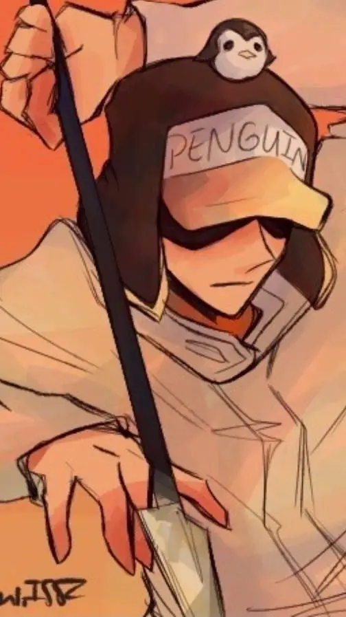 ai character: penguin  background