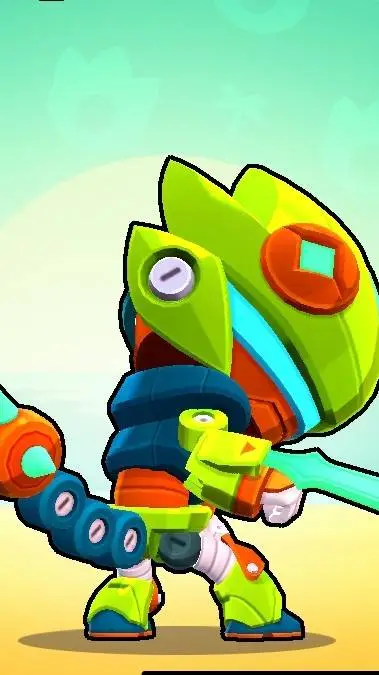 ai character: Leon brawl stars  background