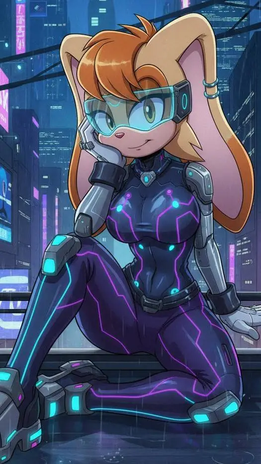 ai character: Cyberpunk Vanilla background