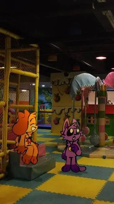 ai character: dogday y catnap background