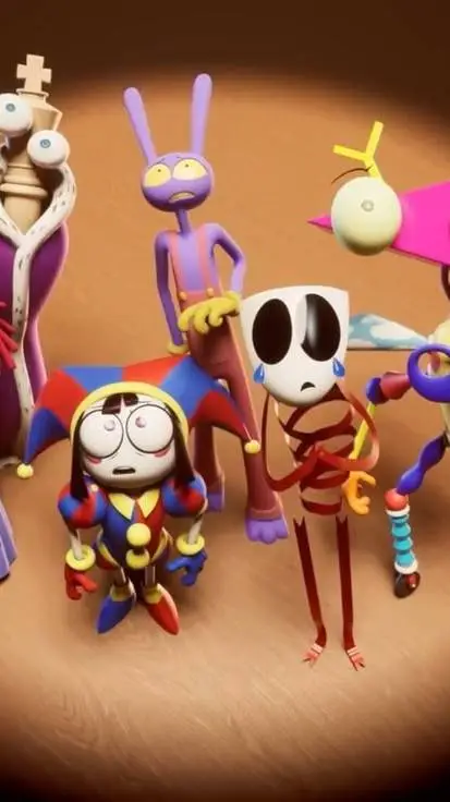 ai character: digital circus background