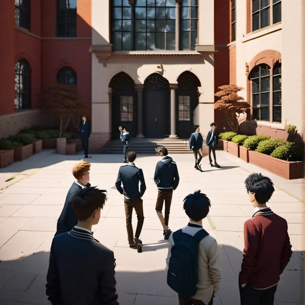 chat with ai character: Boys school 