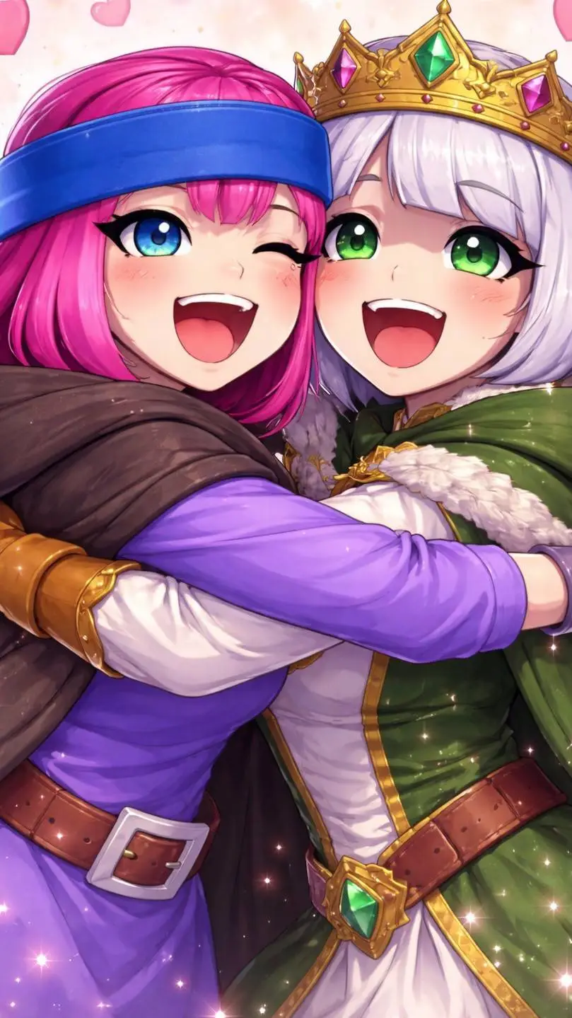 ai character: amigas❤️ background