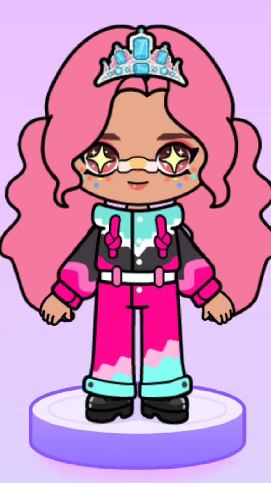 ai character: Modern princess😅 background