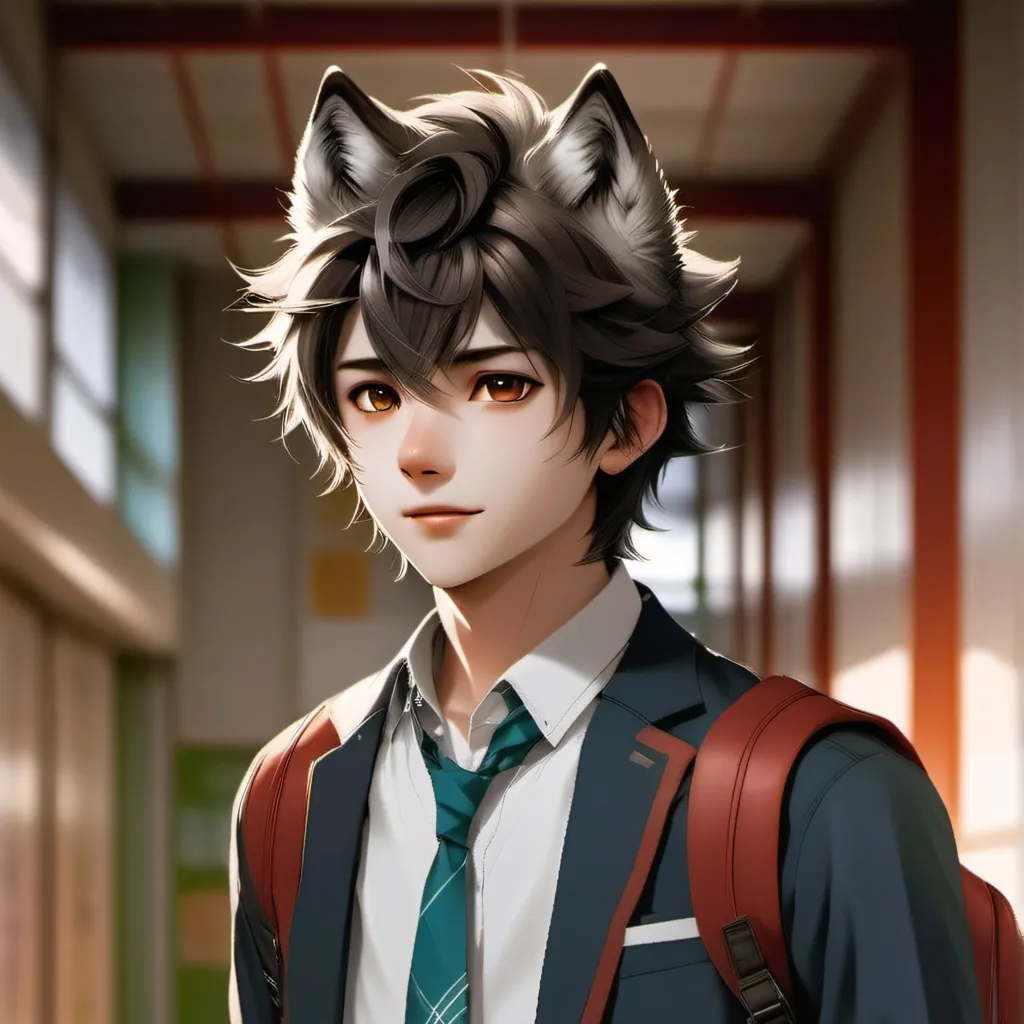 chat with ai character: wolf school